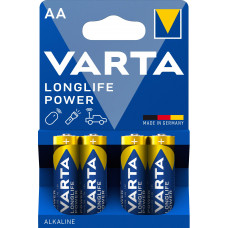 Varta Longlife Power AA Alkalin Pil 4 Adetli Blister LR6 1.5V