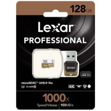 Lexar 128GB Professional 1000x microSDXC UHS-II + USB 3.0 Okuyucu