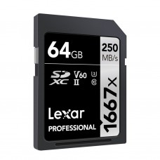 Lexar 64GB Professional 1667x SDXC UHS-II C10 V60 U3