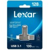 Lexar 128GB JumpDrive Dual Drive D400 Type-C ve Type-A 130MB/s Okuma USB 3.1