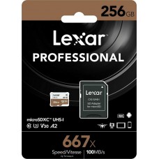 Lexar High-Performance 256GB 667x microSDXC UHS-IC10 A1 V30 U3