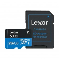 Lexar High-Performance 256GB 633x microSDXC UHS-IC10 A1 V30 U3