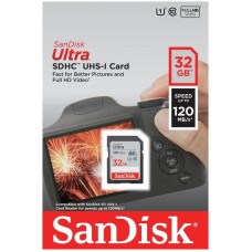 SanDisk Ultra 32GB SDHC UHS-I 120MB/s U1 Class 10