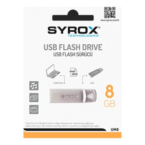 Syrox 8GB Metal USB Bellek