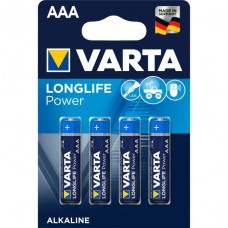 Varta Longlife Power AAA Alkalin Pil 4 Adetli Blister