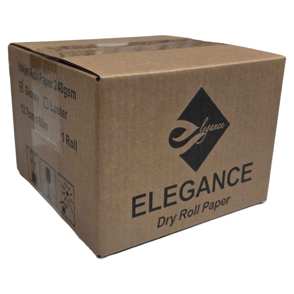 Elegance 12.7cm x 65m Dry Inkjet Rulo Kağıt 240gsm Glossy/Parlak