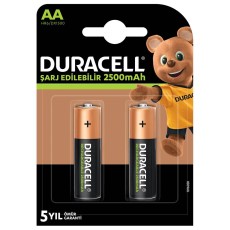 Duracell Şarj Edilebilir AA Pil 2500 mAh (2'li Blister)