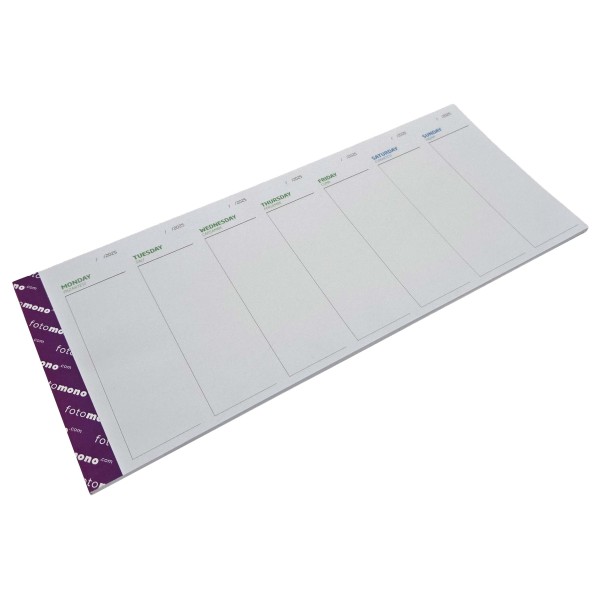 Haftalık Not Defteri 14x33cm 30 Sayfa