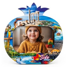 Antalya Side Temalı Nar Figürlü 10x15 Lamine Dekoratif Çerçeve