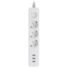 Xiaomi Mi Power Strip 3'lü Priz + 3 USB Hızlı Şarj - Beyaz