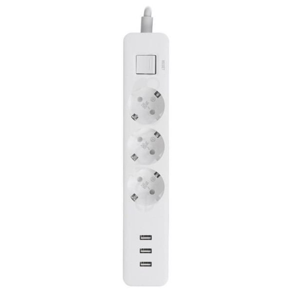 Xiaomi Mi Power Strip 3'lü Priz + 3 USB Hızlı Şarj - Beyaz Xiaomi Mi Power Strip 3'lü Priz + 3 USB Hızlı Şarj - Beyaz