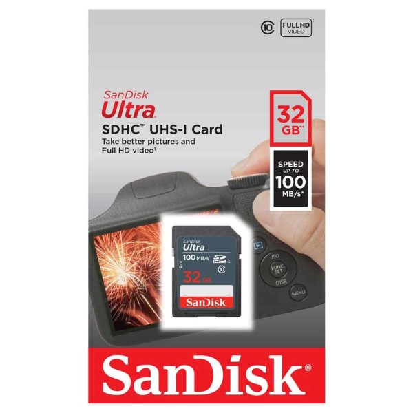 SanDisk Ultra 32GB SDHC UHS-I 100MB/s (SDSDUNR-032G-GN3IN)