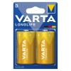 Varta Longlife D Boy Alkalin Pil - 2 Adetli Paket LR20 1.5V Varta Longlife D Boy Alkalin Pil - 2 Adetli Paket LR20 1.5V