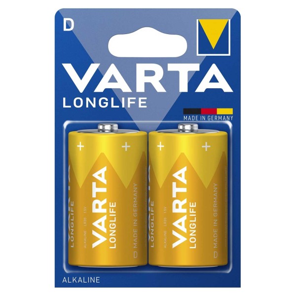 Varta Longlife D Boy Alkalin Pil - 2 Adetli Paket LR20 1.5V