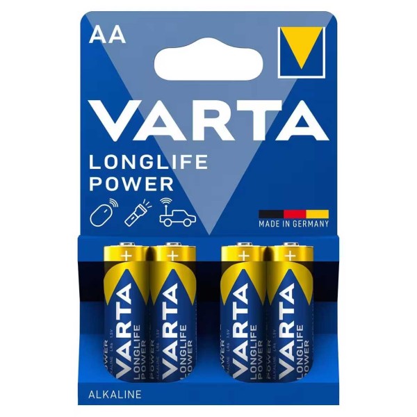 Varta Longlife Power AA Alkalin Pil 4 Adetli Blister LR6 1.5V Varta Longlife Power AA Alkalin Pil 4 Adetli Blister LR6 1.5V