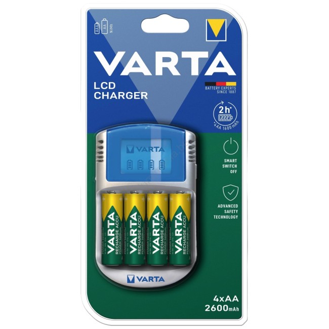 Varta LCD Şarj Cihazı + 4x AA 2600 mAh (57070201451)