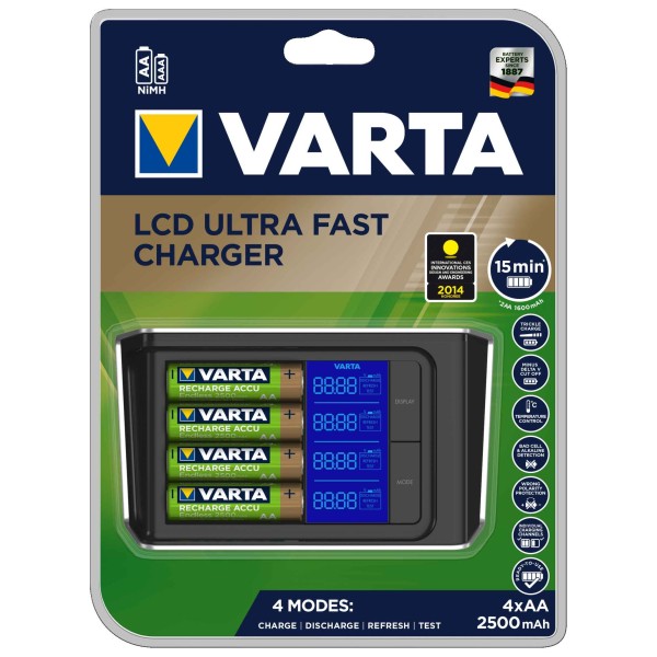 Varta LCD Ultra Fast 15 Dakika Şarj Cihazı (57675 101 441)