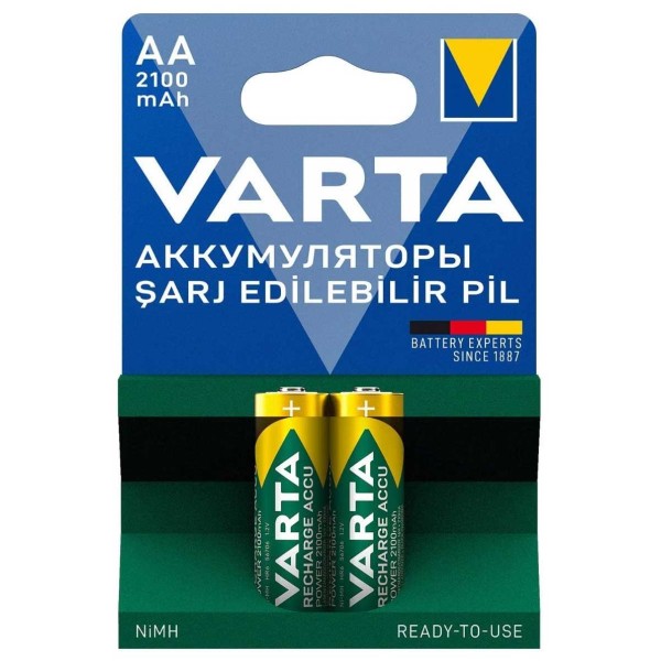 Varta Şarjlı Pil Kalem AA 2100 mAh R2U - 2 Adetli Paket